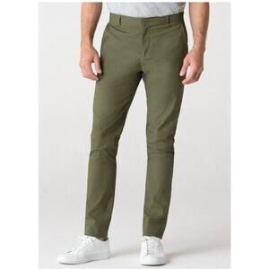 Swet Tailor Military Officer Chino Utility Pants Olive Stretch Pockets 34 NEW